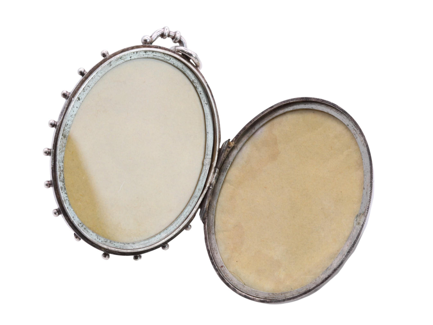 Antique Sterling Silver Floral Rose & Star Decorative Locket, 1887