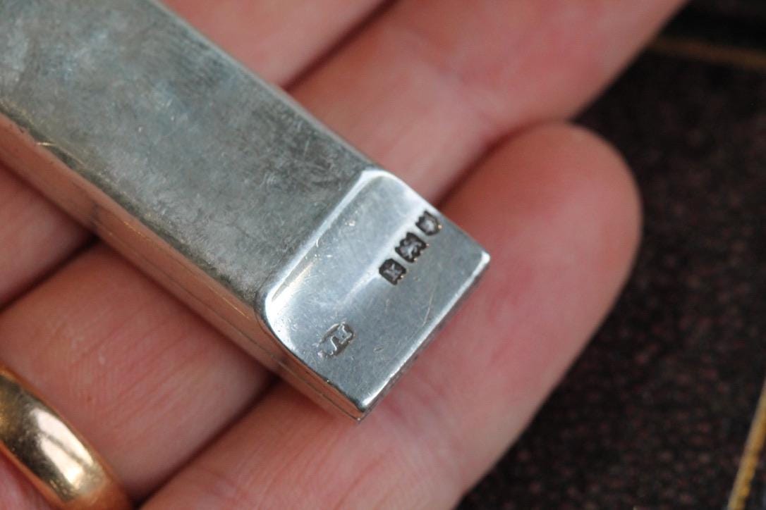 Antique Sterling Silver Three Note Opening Whistle, Dog Training, 1905
