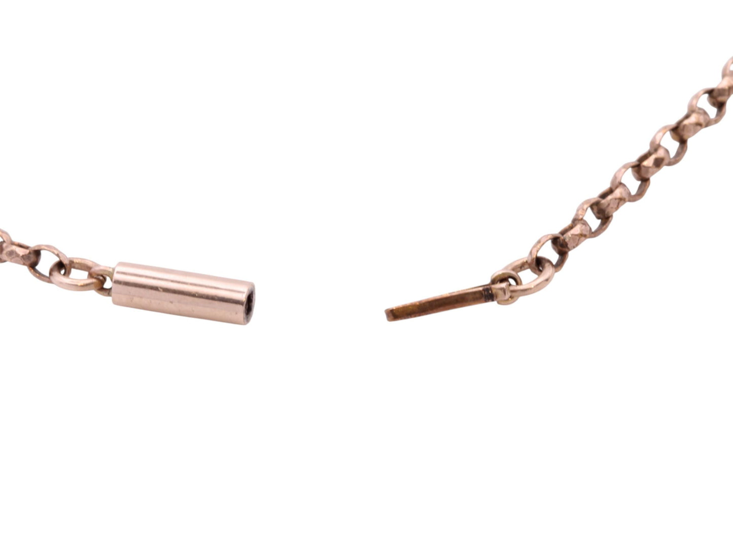 Antique 9ct Gold Faceted Belcher Link Necklace, 18"