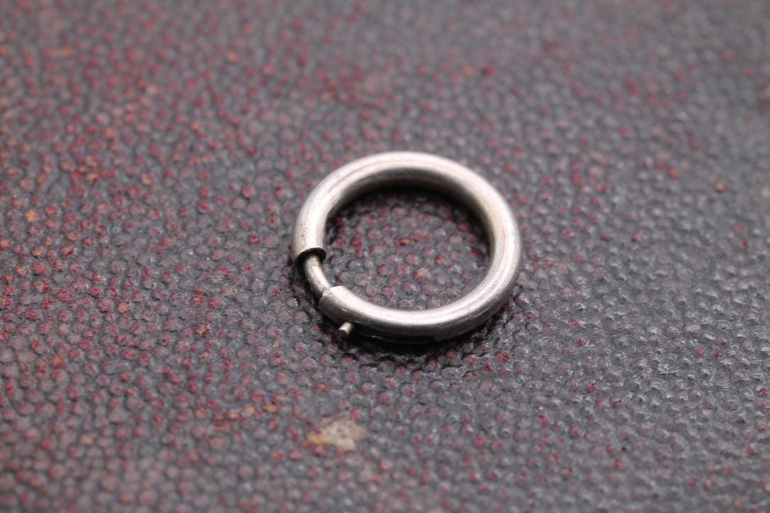Antique Large Sterling Silver Bolt Clasp, 15mm