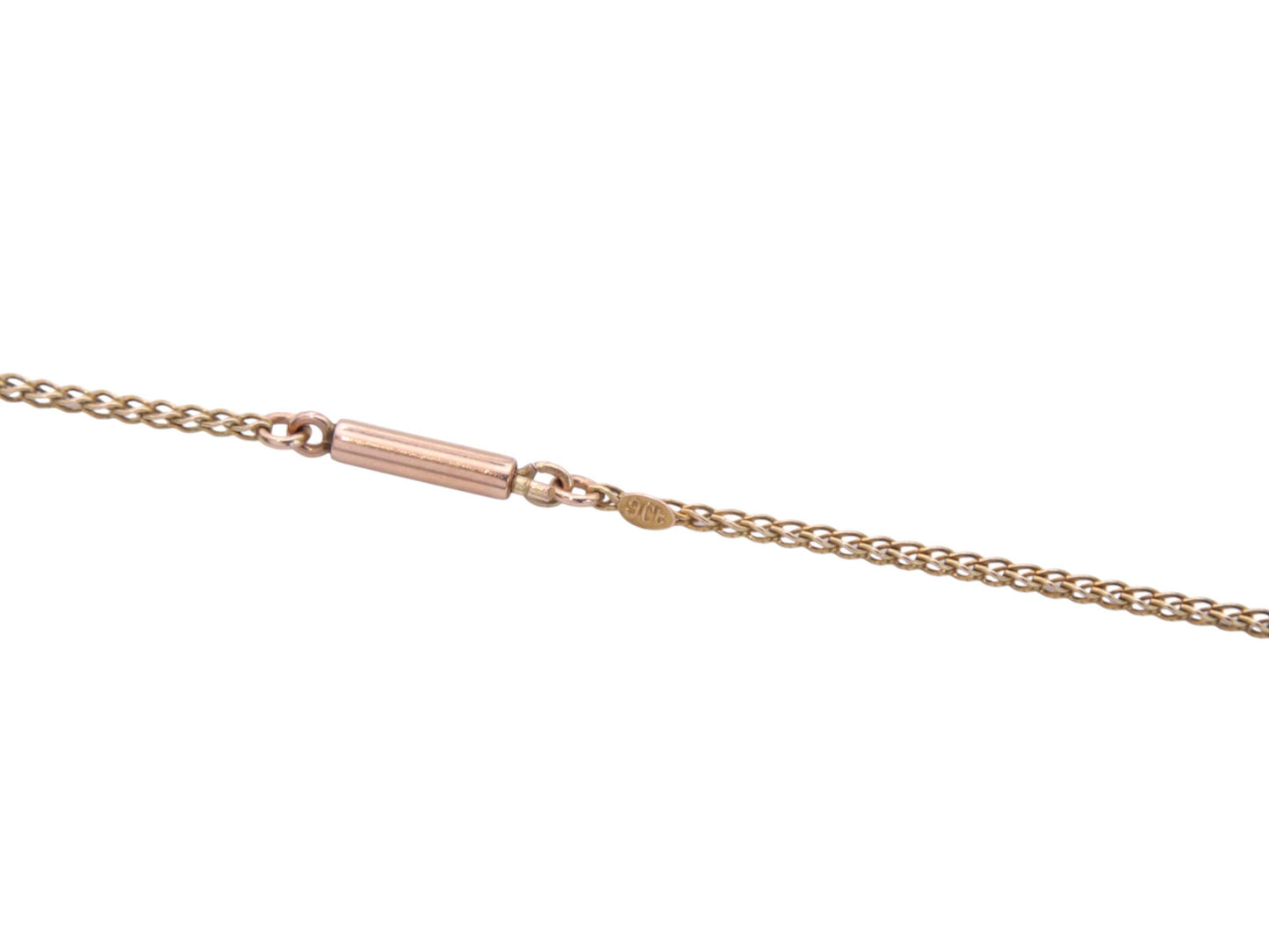 Antique 9ct Yellow Gold Foxtail Link Necklace, 17.75"