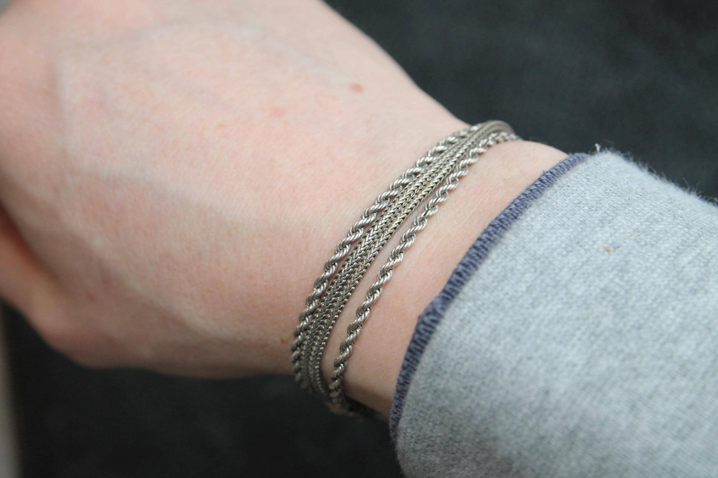 Antique Sterling Silver Albertina Bracelet With Tassel