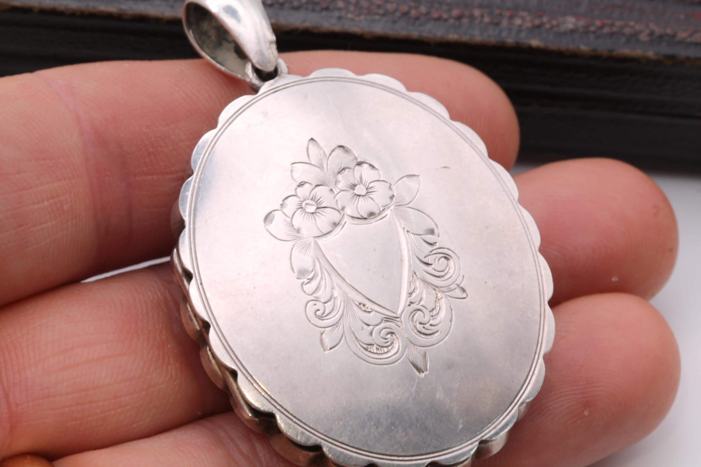 Antique Sterling Silver Large Locket