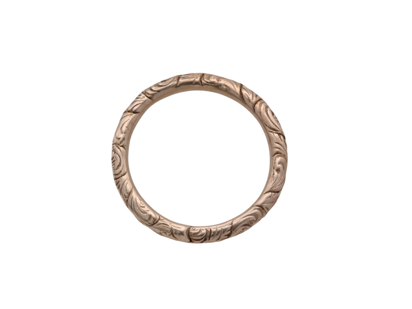 Antique 9ct Gold Chased Split Ring