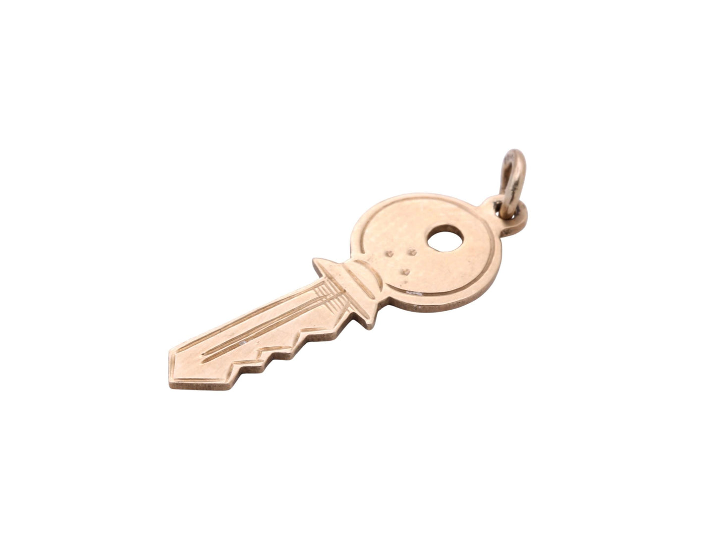 Vintage 9ct Gold Key Charm, 1986