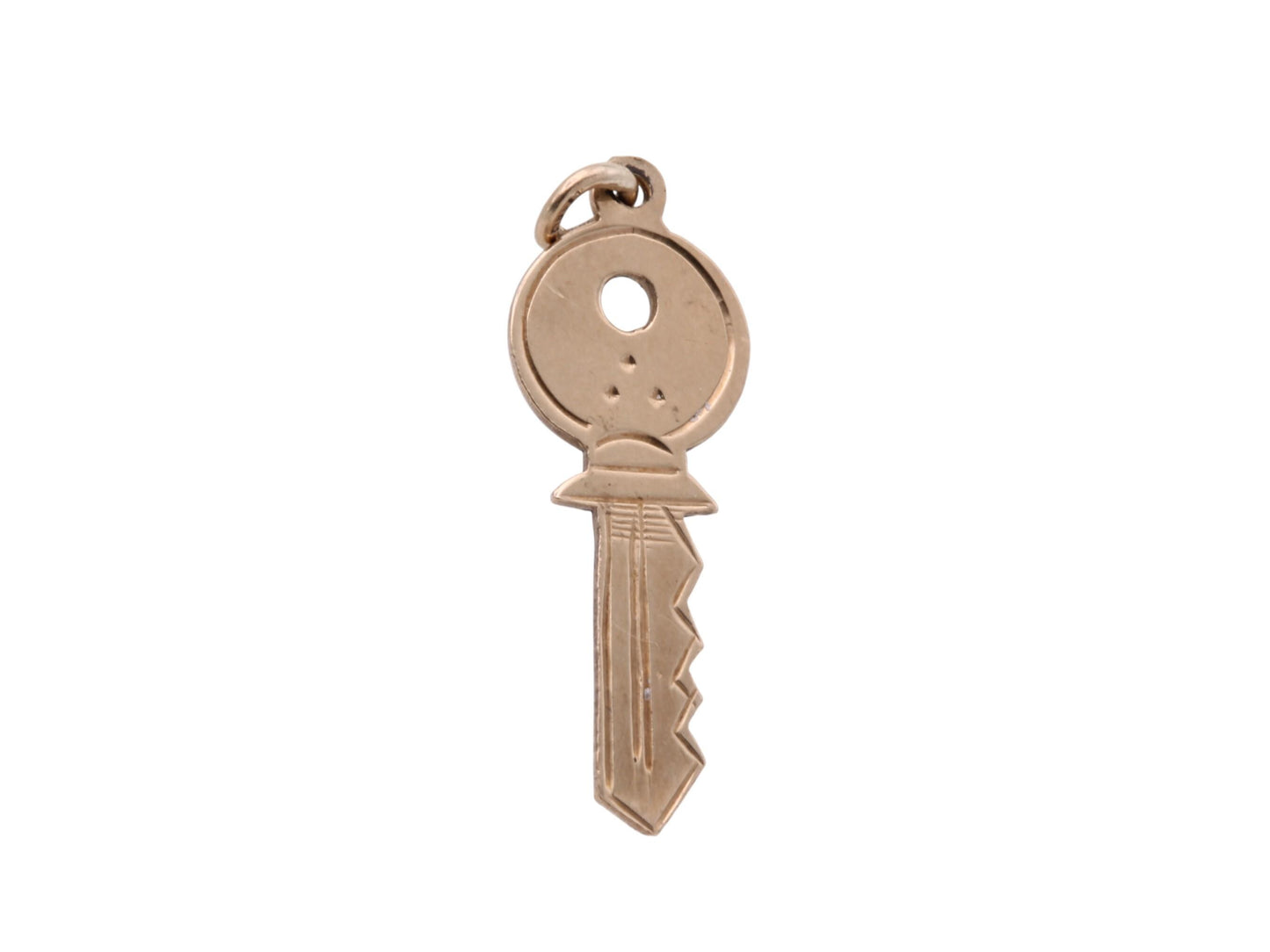 Vintage 9ct Gold Key Charm, 1986