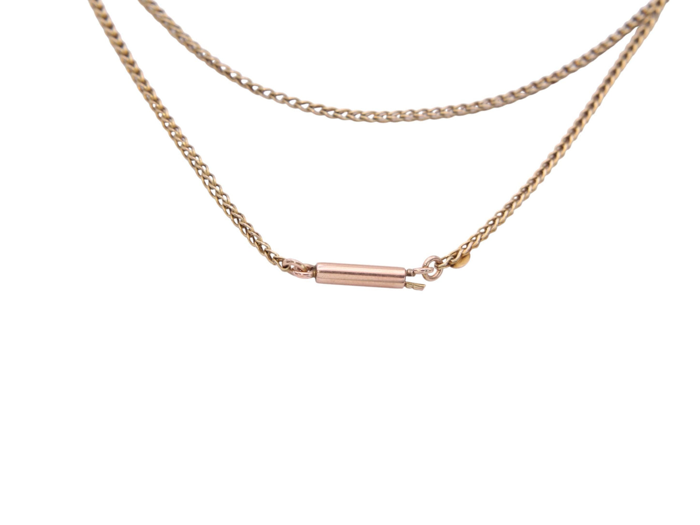 Antique 9ct Yellow Gold Foxtail Link Necklace, 17.75"