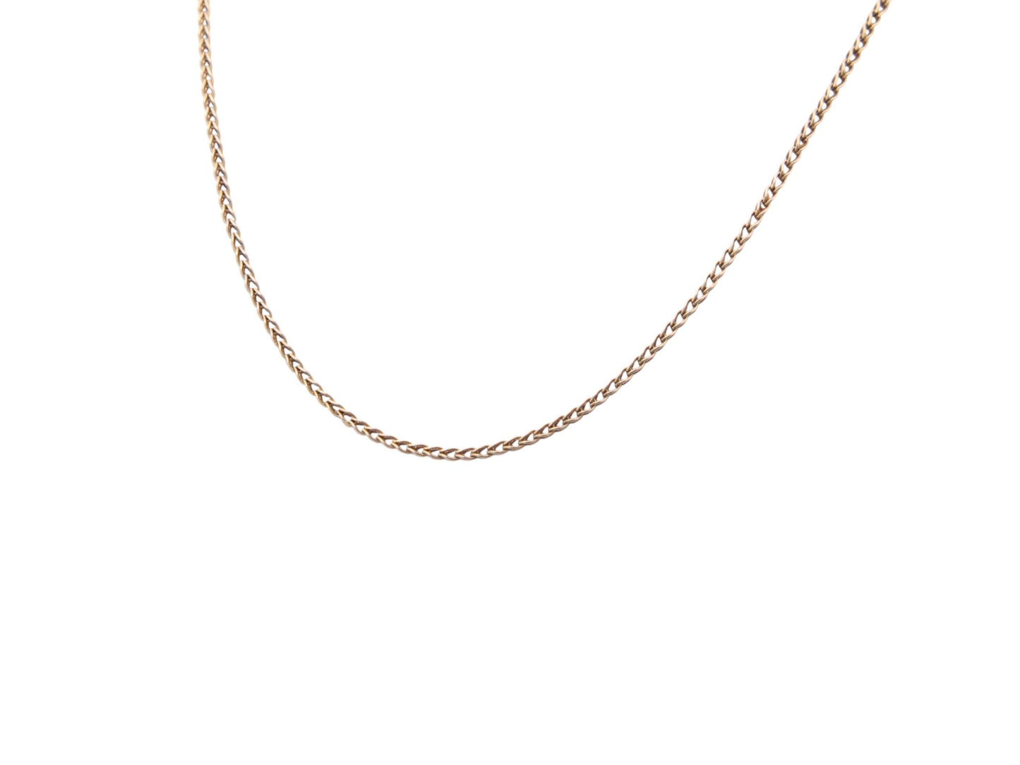Antique 9ct Yellow Gold Foxtail Link Necklace, 17.75"