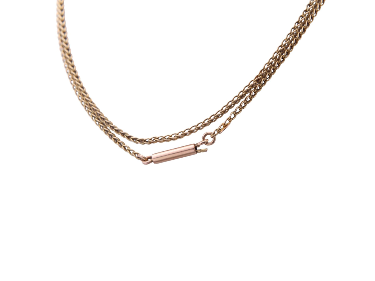 Antique 9ct Yellow Gold Foxtail Link Necklace, 17.75"