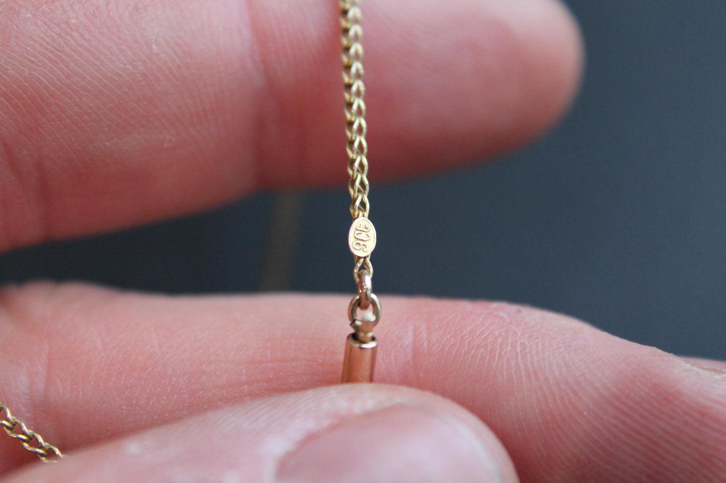 Antique 9ct Yellow Gold Foxtail Link Necklace, 17.75"