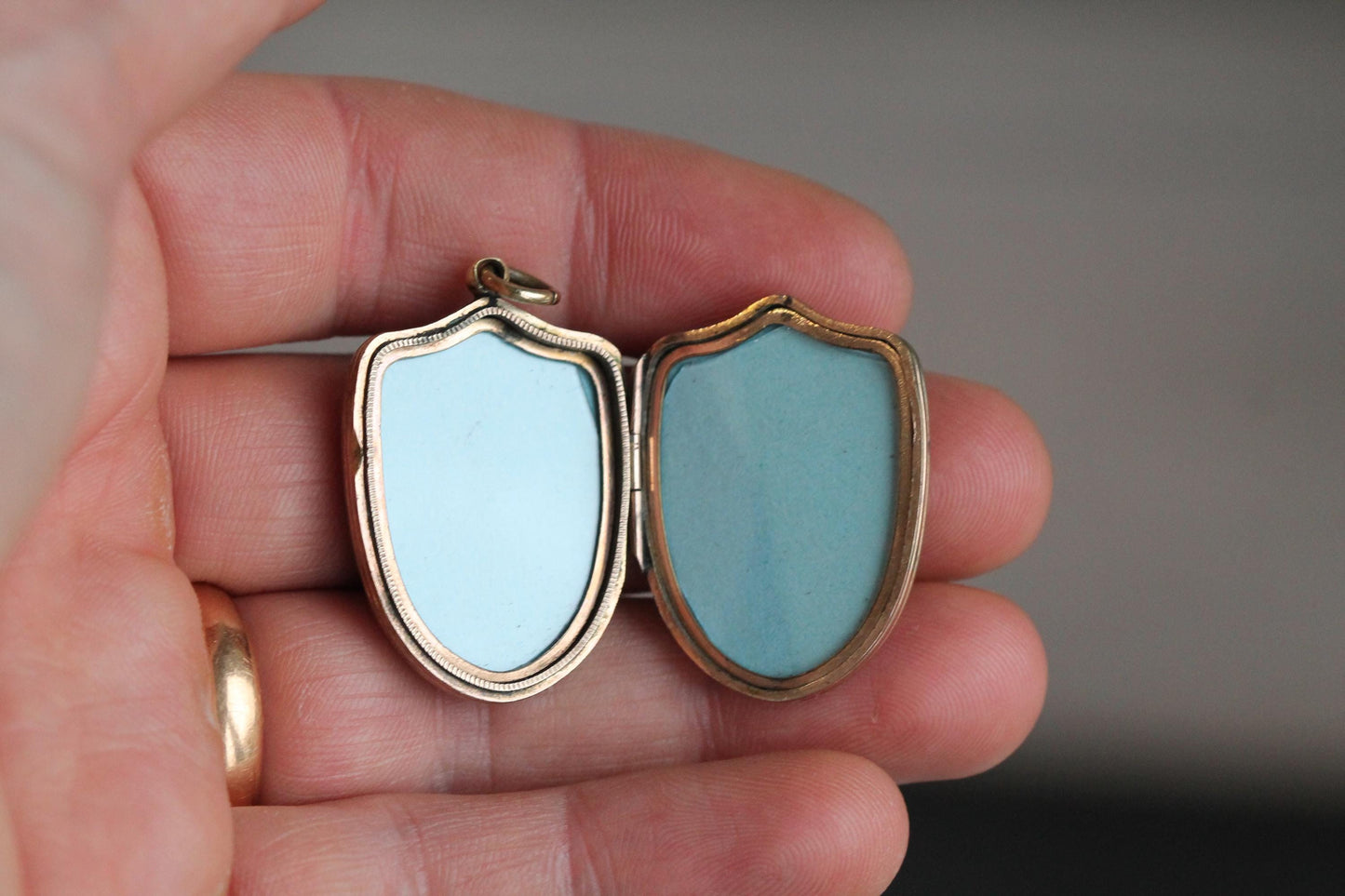 Antique 9ct Gold Bloodstone Shield Locket