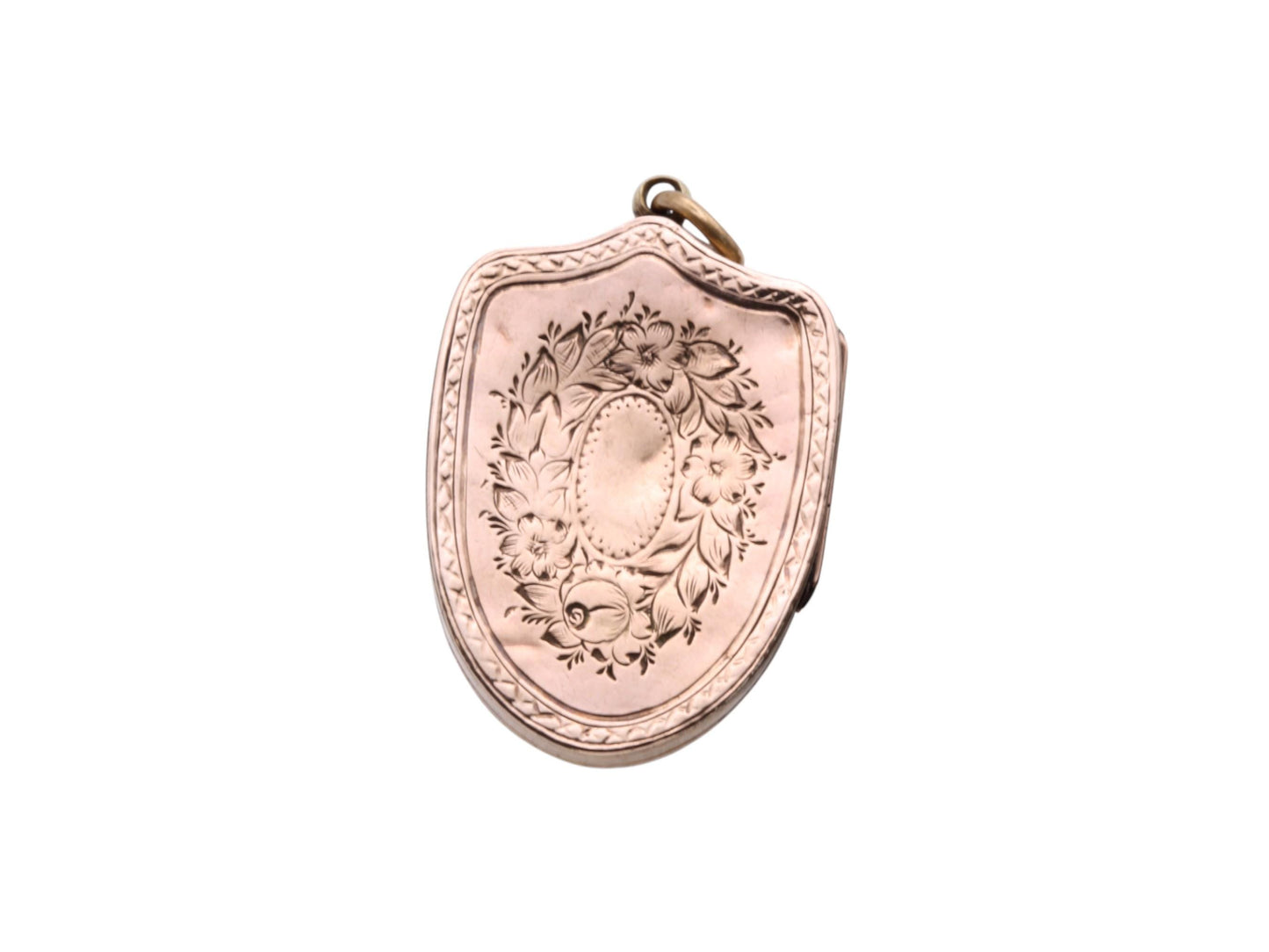 Antique-9ct-Gold-Bloodstone-Shield-Locket