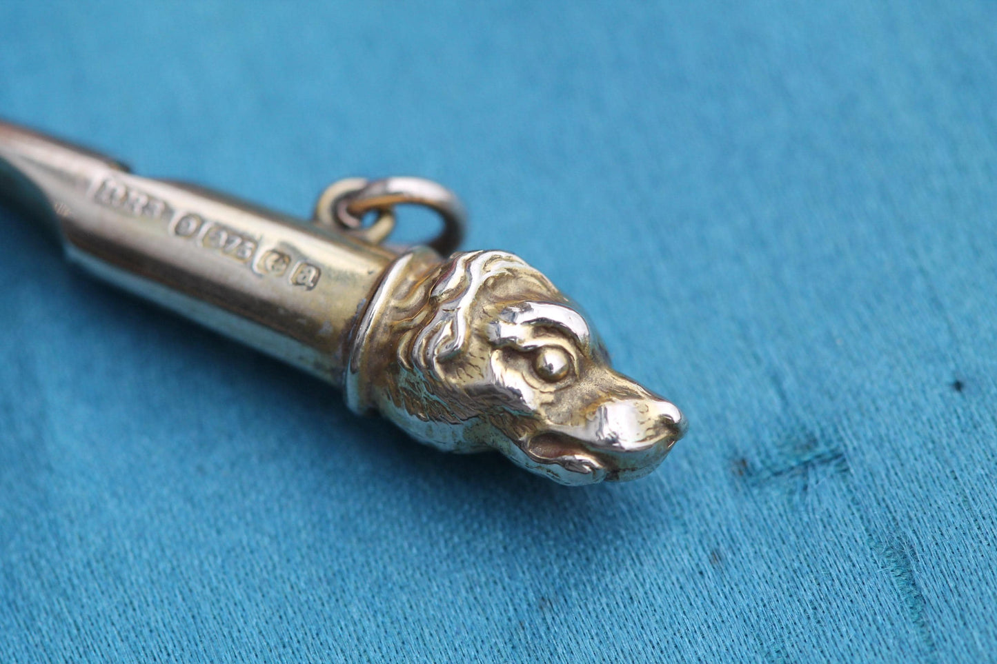Antique 9ct Yellow Gold Hunting Dog Whistle, 1900