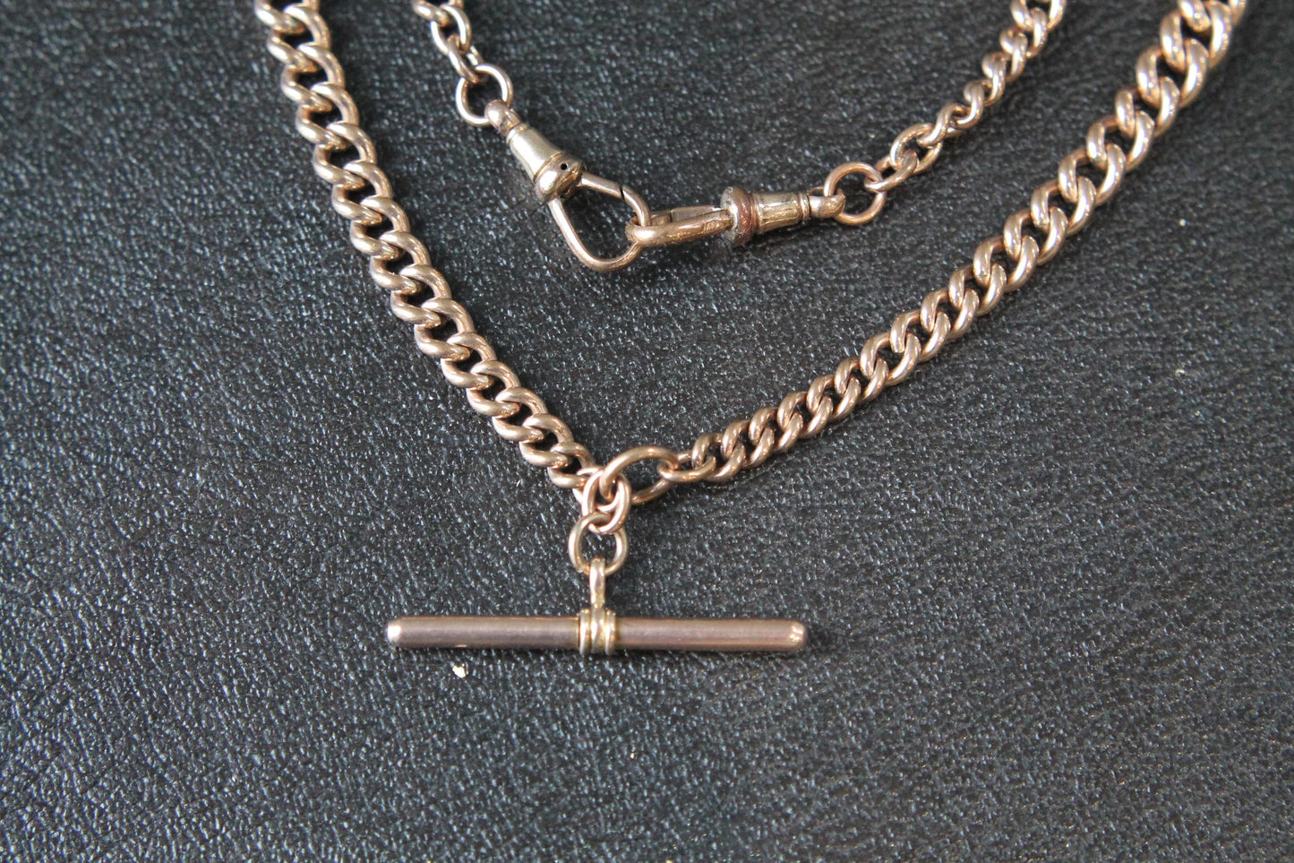 Antique 18ct Rolled Gold Double Albert Necklace Chain | 16"