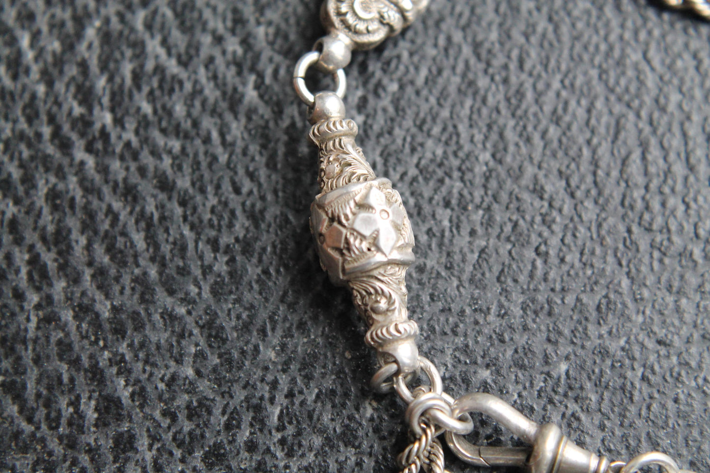 Antique Sterling Silver Albertina Bracelet With Tassel