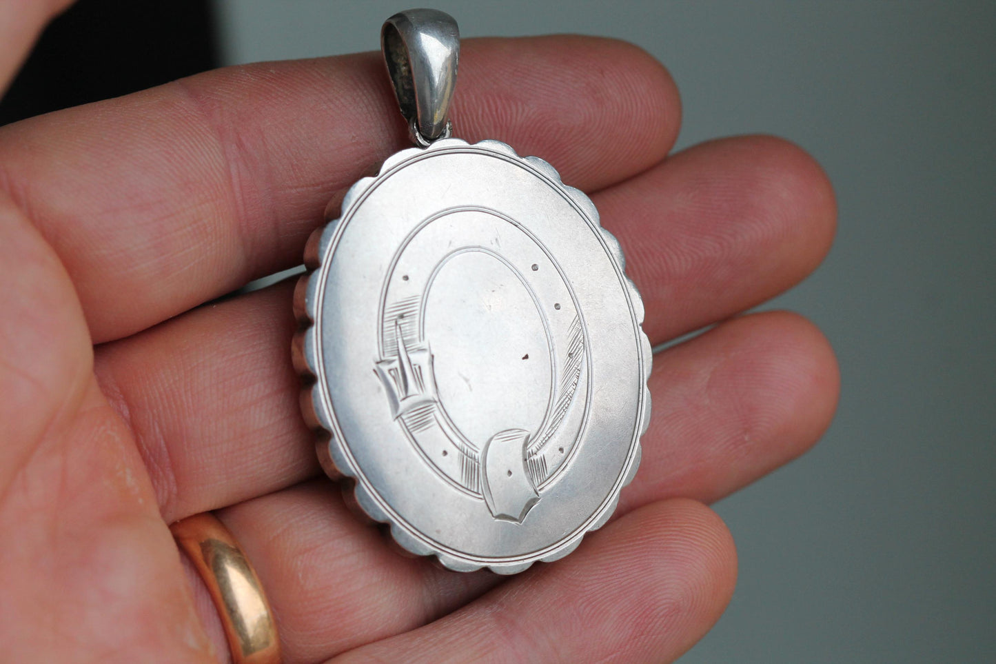 Antique Sterling Silver Large Locket