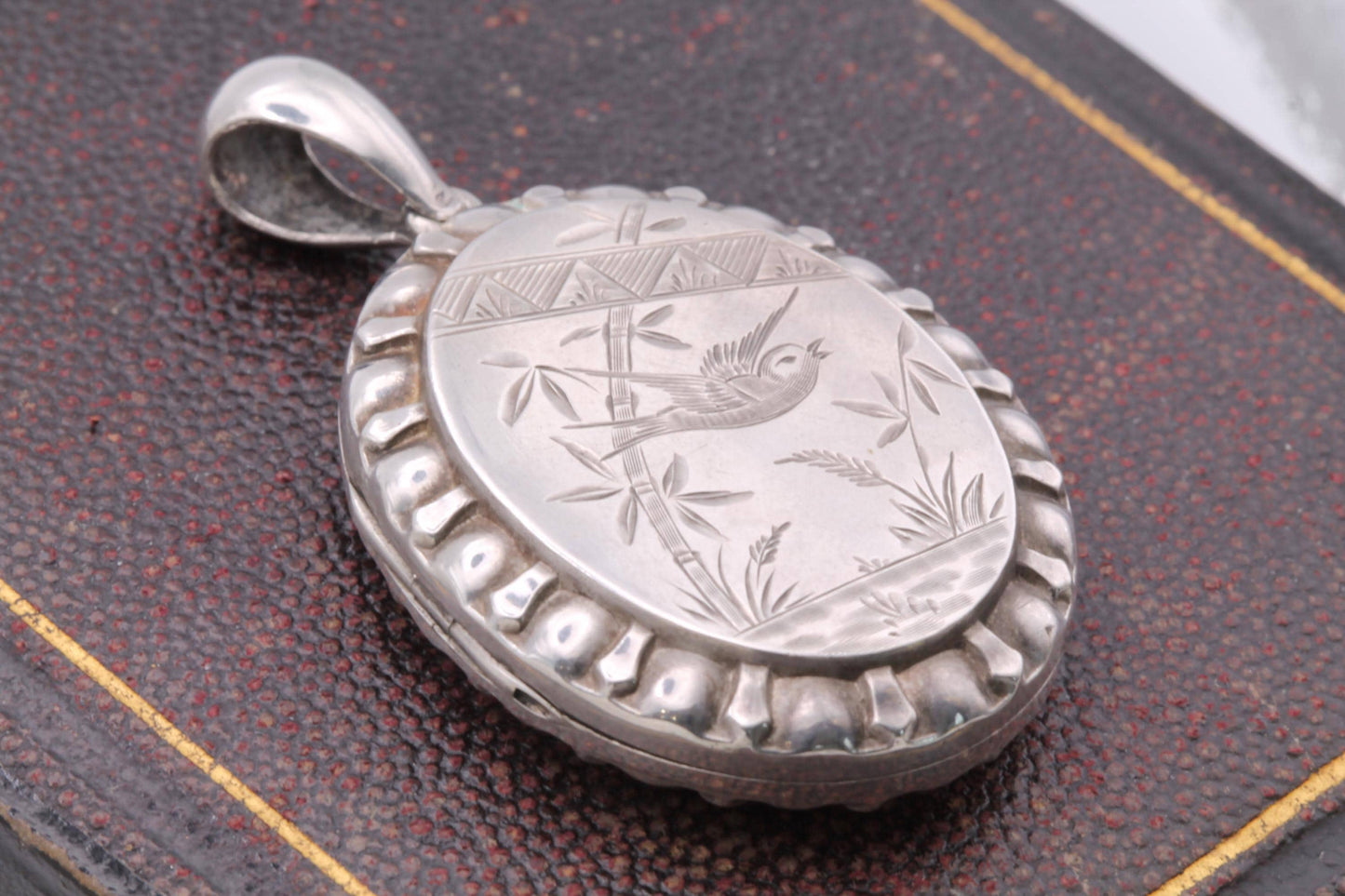 Antique Sterling Silver Swallow Locket