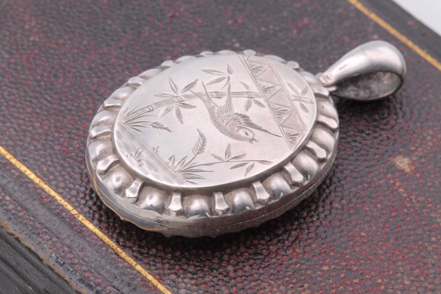 Antique Sterling Silver Swallow Locket