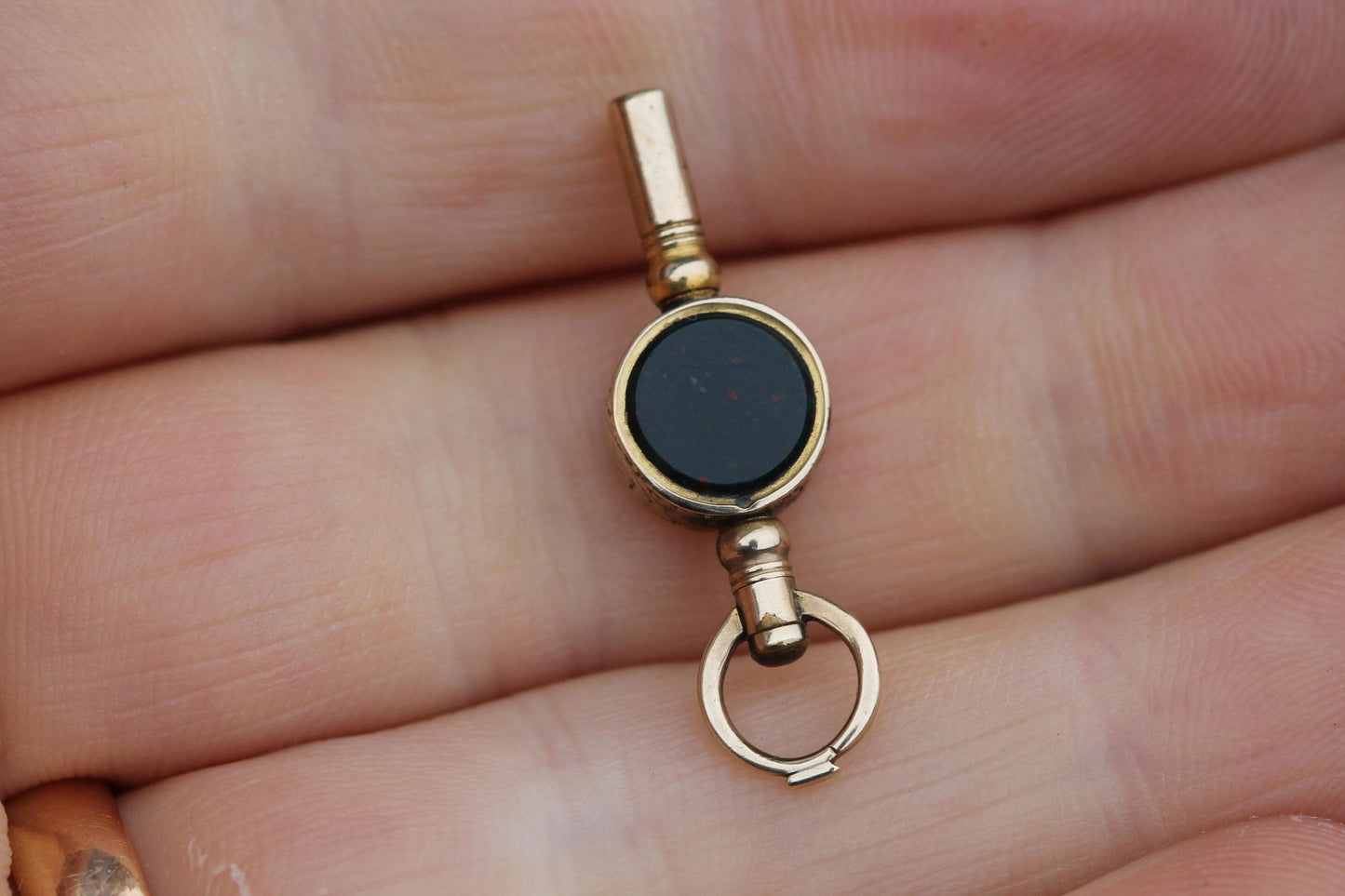 Antique 9ct Gold Filled Watch Key Pendant