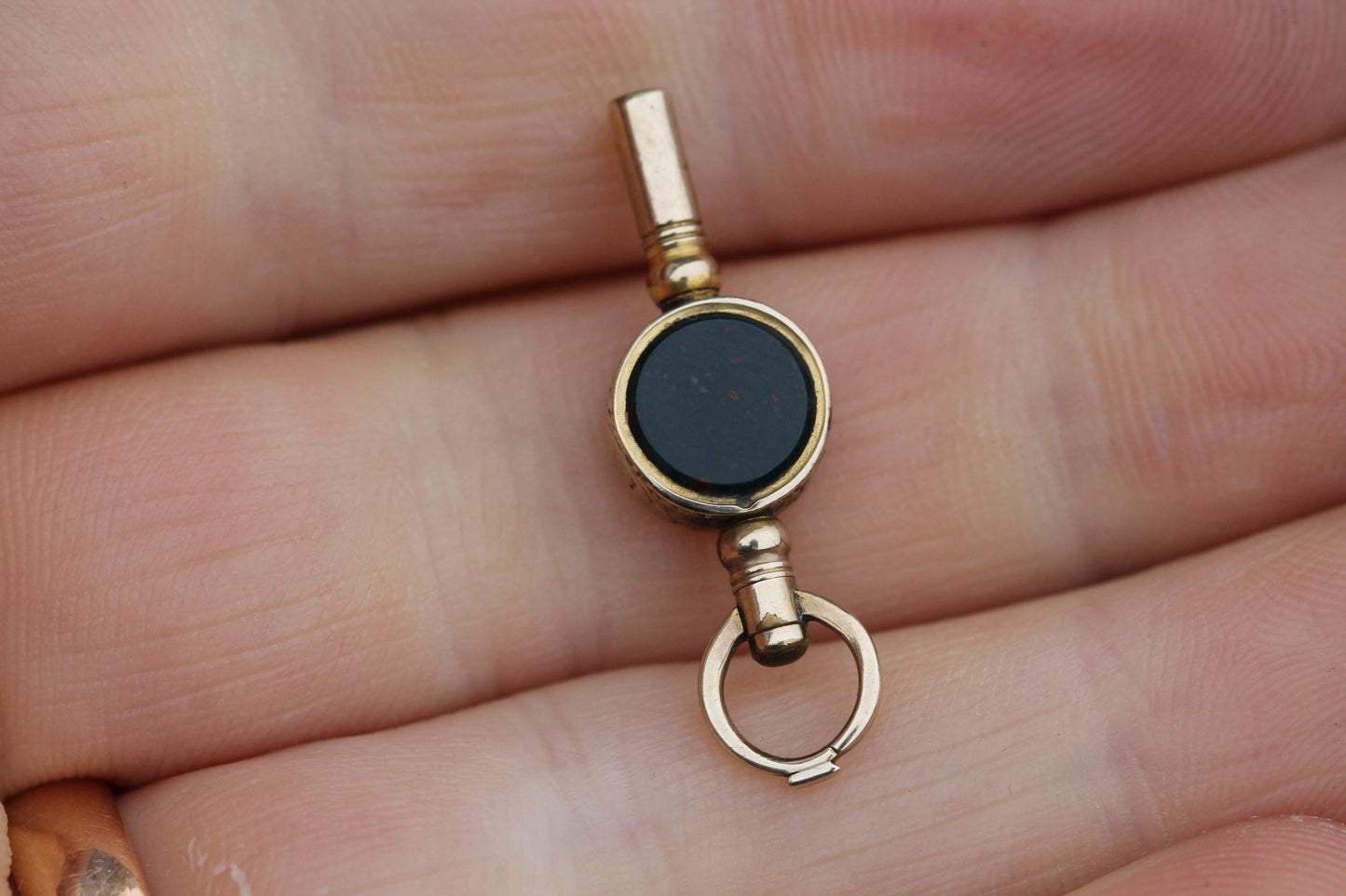 Antique 9ct Gold Filled Watch Key Pendant