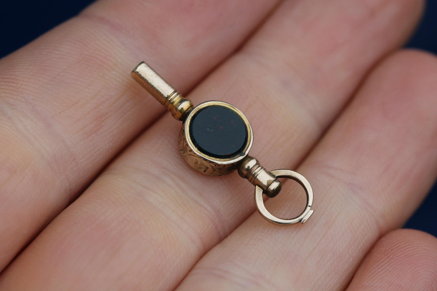 Antique 9ct Gold Filled Watch Key Pendant
