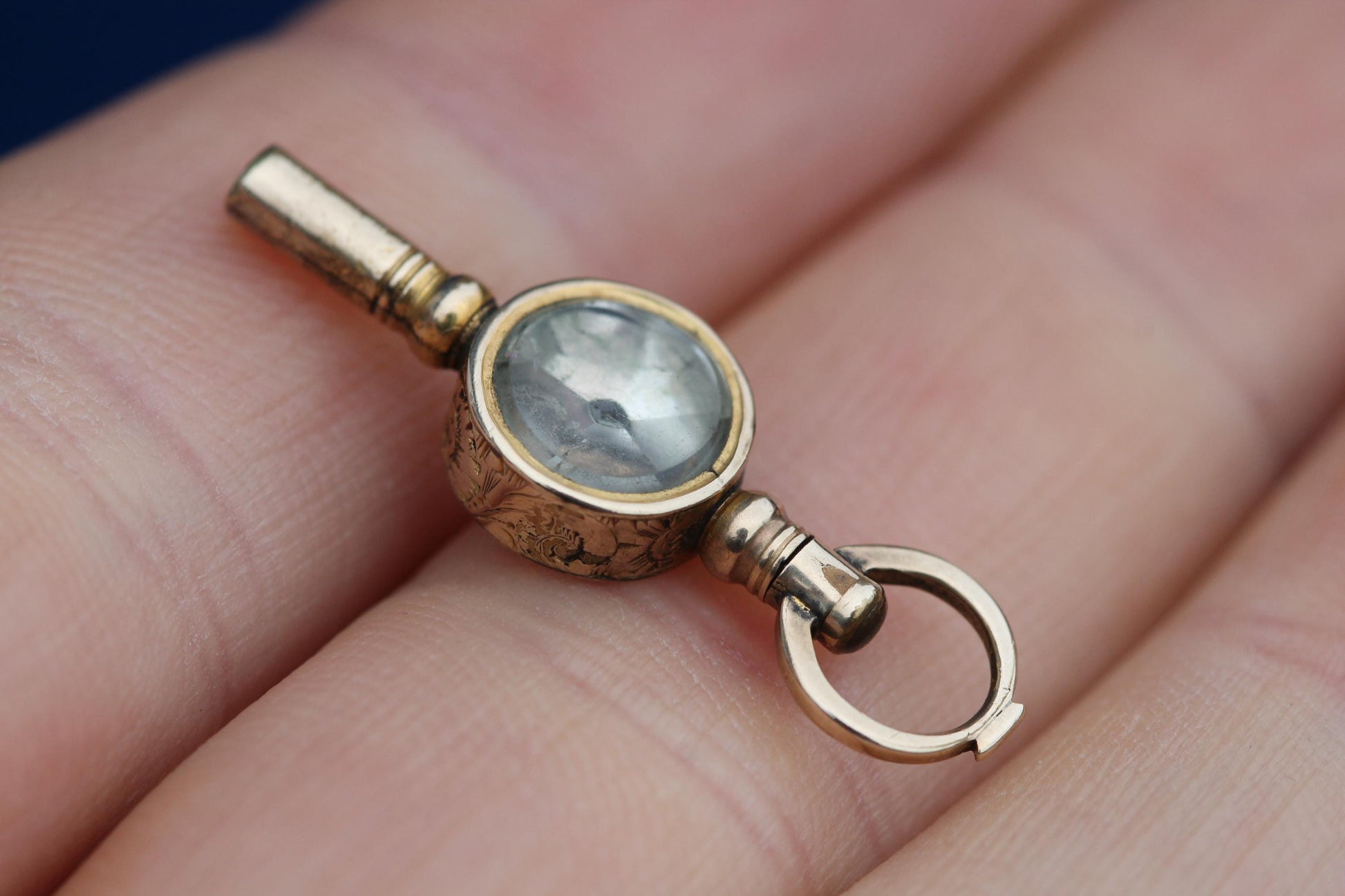 Antique-9ct-Gold-Filled-Watch-Key-Pendant