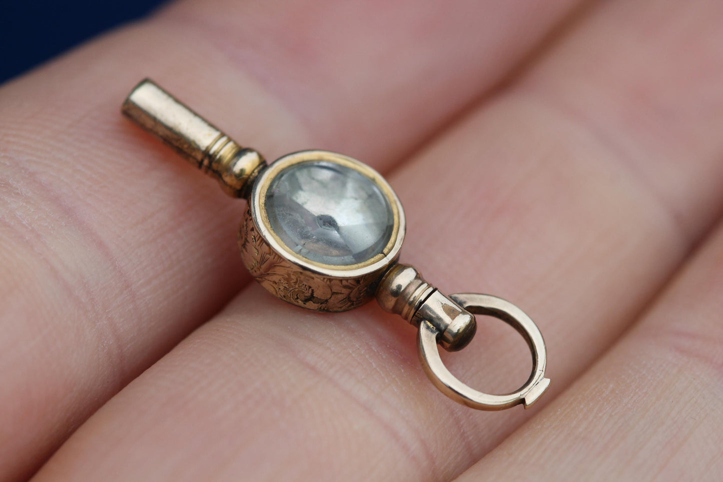 Antique-9ct-Gold-Filled-Watch-Key-Pendant