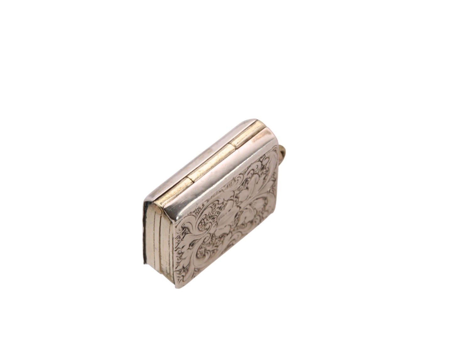 Antique 9ct Gold Chased Book Locket, c.1880
