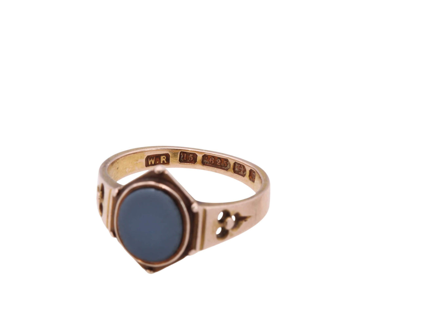 Antique 15ct Gold Blue Sardonyx Signet Ring, 1865