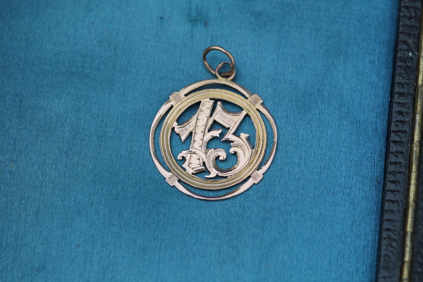 Vintage 18ct Gold Egyptian Lucky 13 Pendant, 1945