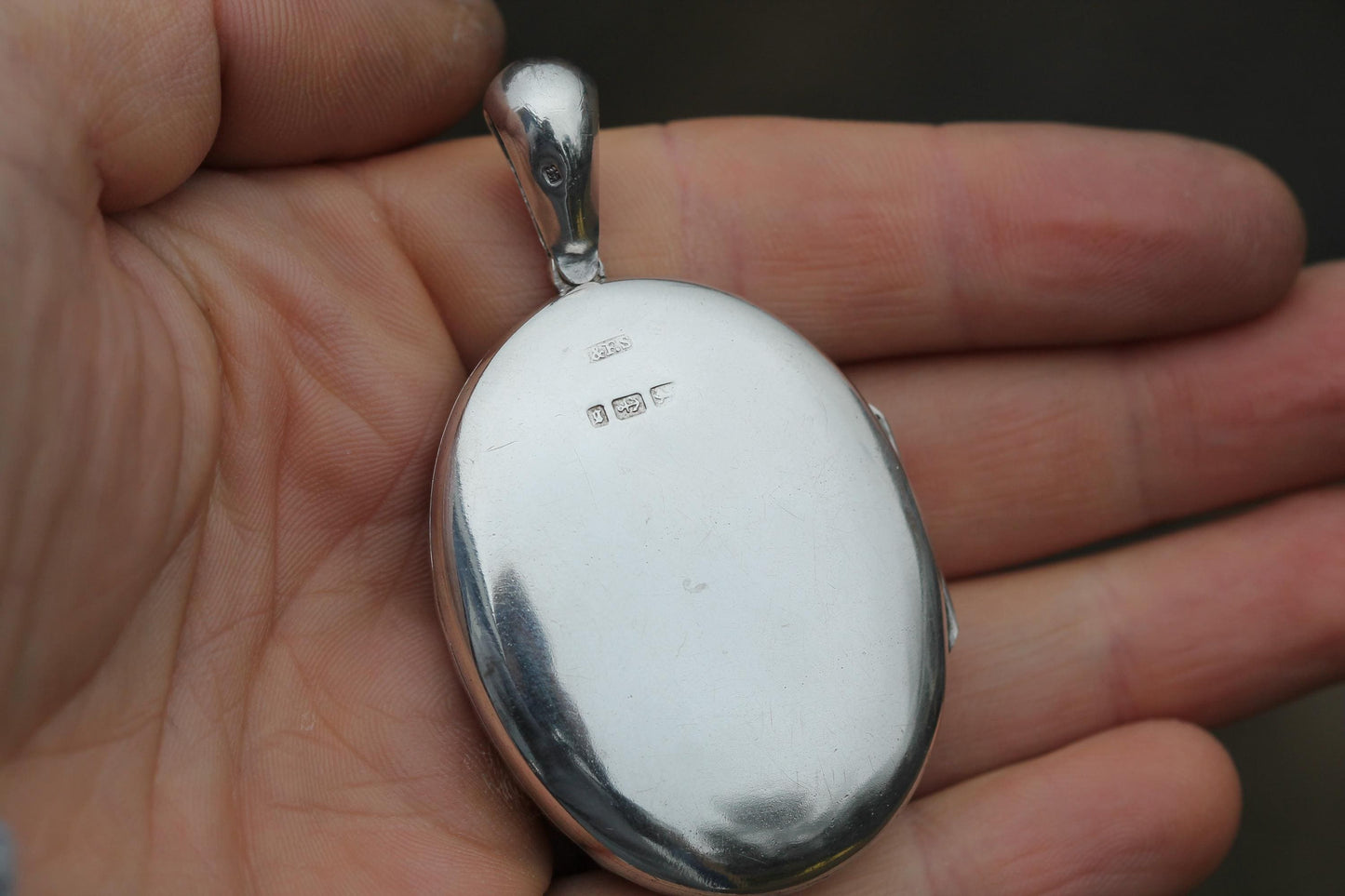 Antique Sterling Silver & 9ct Gold Aesthetic Tulip Locket, 1881