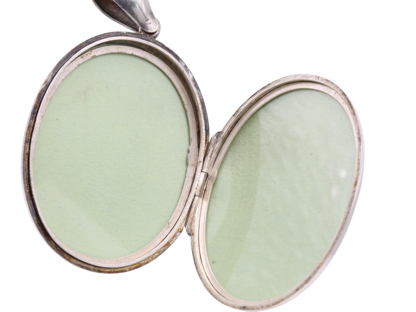 Antique Sterling Silver Chased Forget Me Not Locket