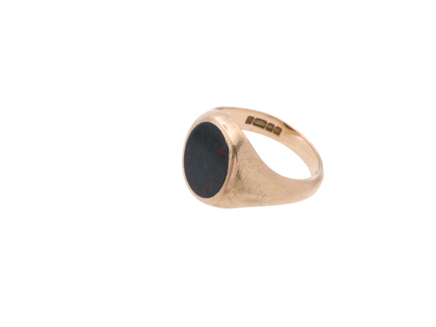 Vintage 9ct Gold Bloodstone Signet Ring