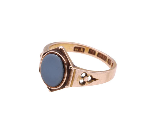 Antique 15ct Gold Blue Sardonyx Signet Ring, 1865
