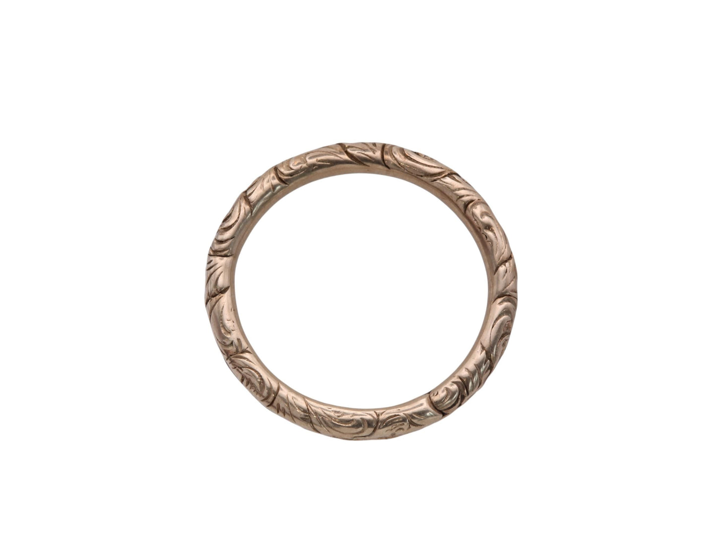 Antique 9ct Gold Chased Split Ring