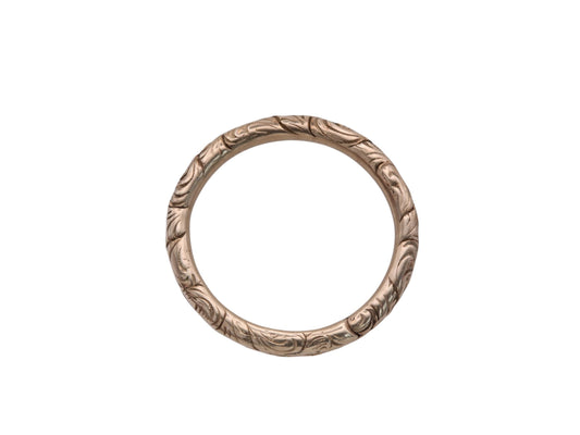 Antique 9ct Gold Chased Split Ring