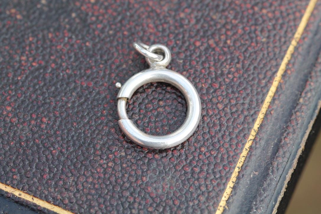 Antique Sterling Silver Large Bolt Clasp, 15mm