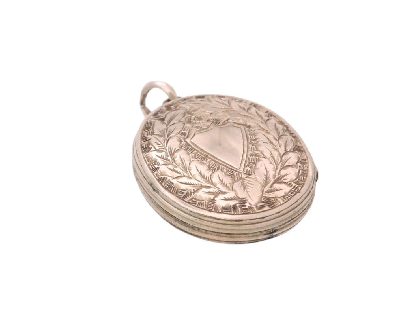 Antique 9ct Gold Chased Ivy Locket