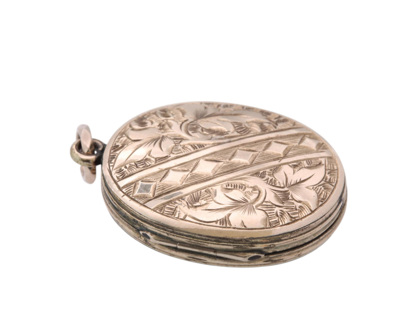 Antique 9ct Gold Chased Ivy Locket