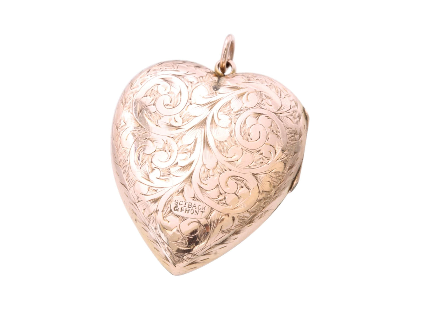 Antique 9ct Gold Large Heart Locket