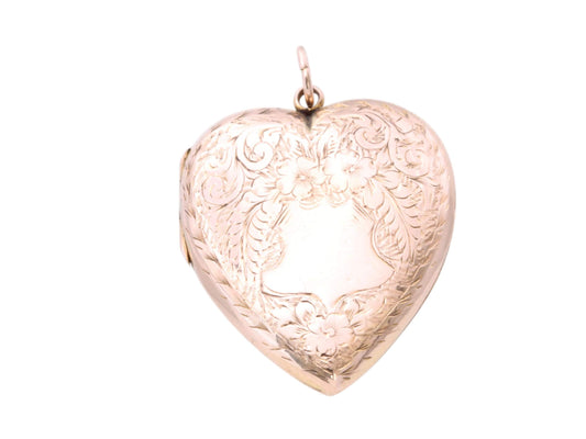 Antique 9ct Gold Large Heart Locket