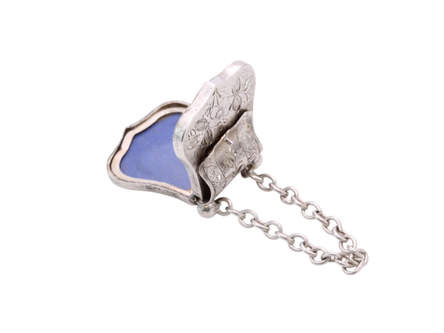 Antique Sterling Silver Handbag Purse Locket, 1885