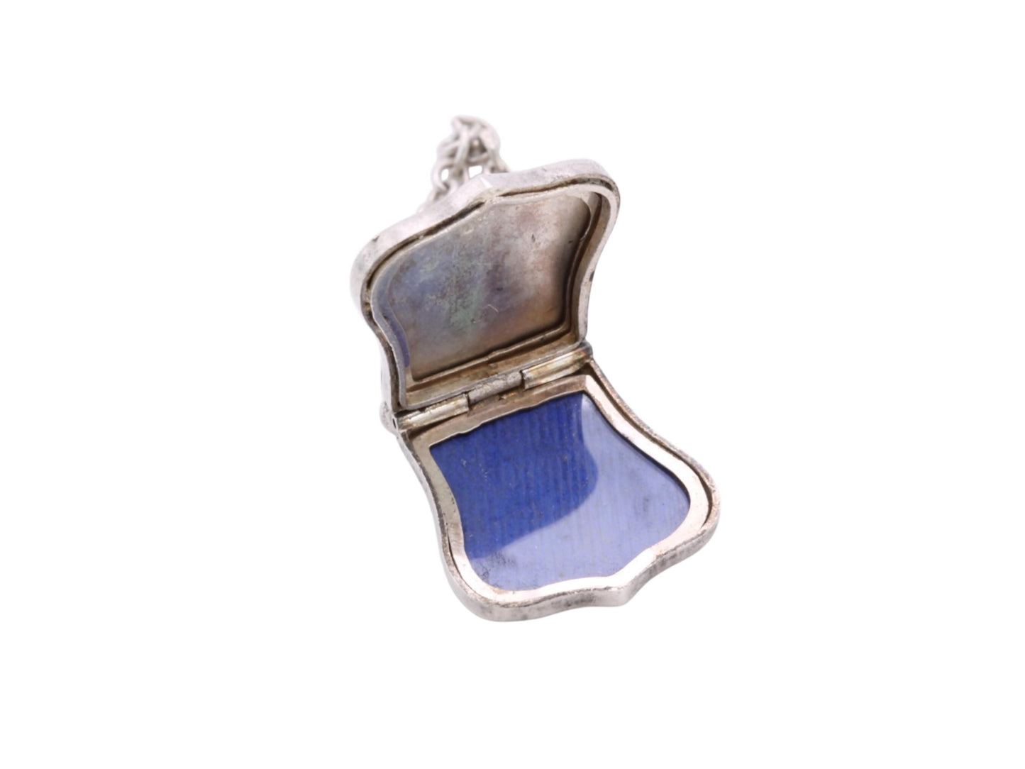 Antique Sterling Silver Handbag Purse Locket, 1885