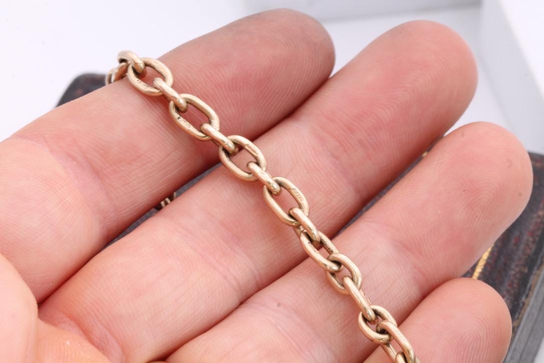 Vintage 9ct Gold Gate Bracelet Heart Padlock, 6.5"