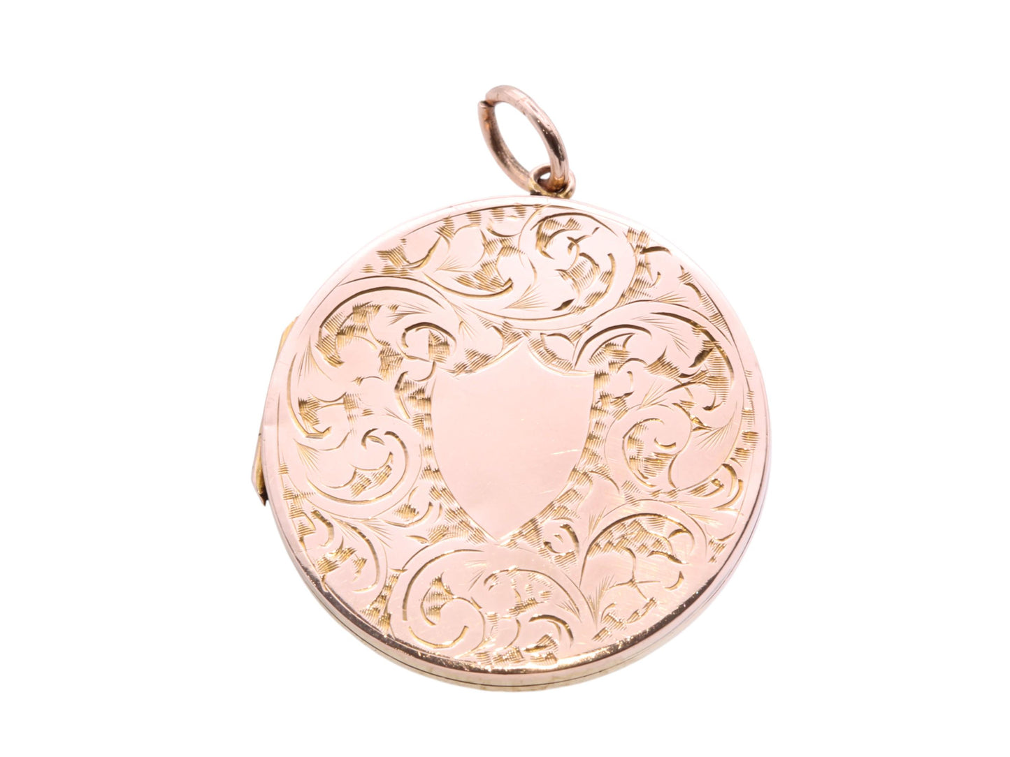 Antique 9ct Gold Chased Floral Locket