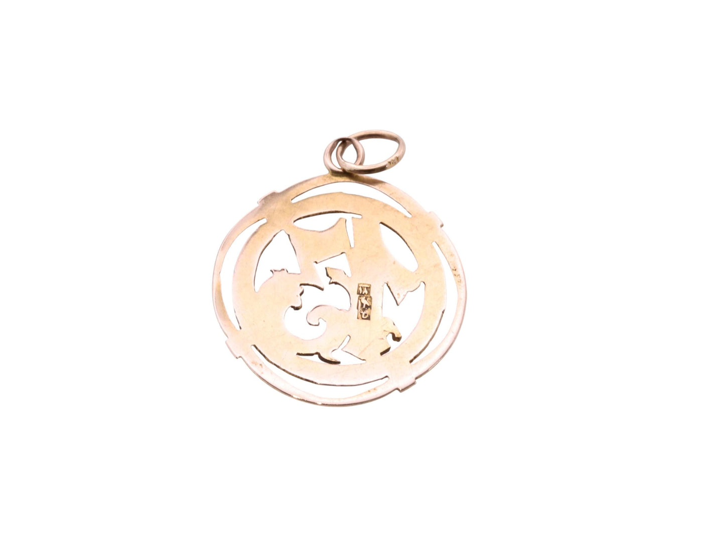 Vintage 18ct Gold Egyptian Lucky 13 Pendant, 1945