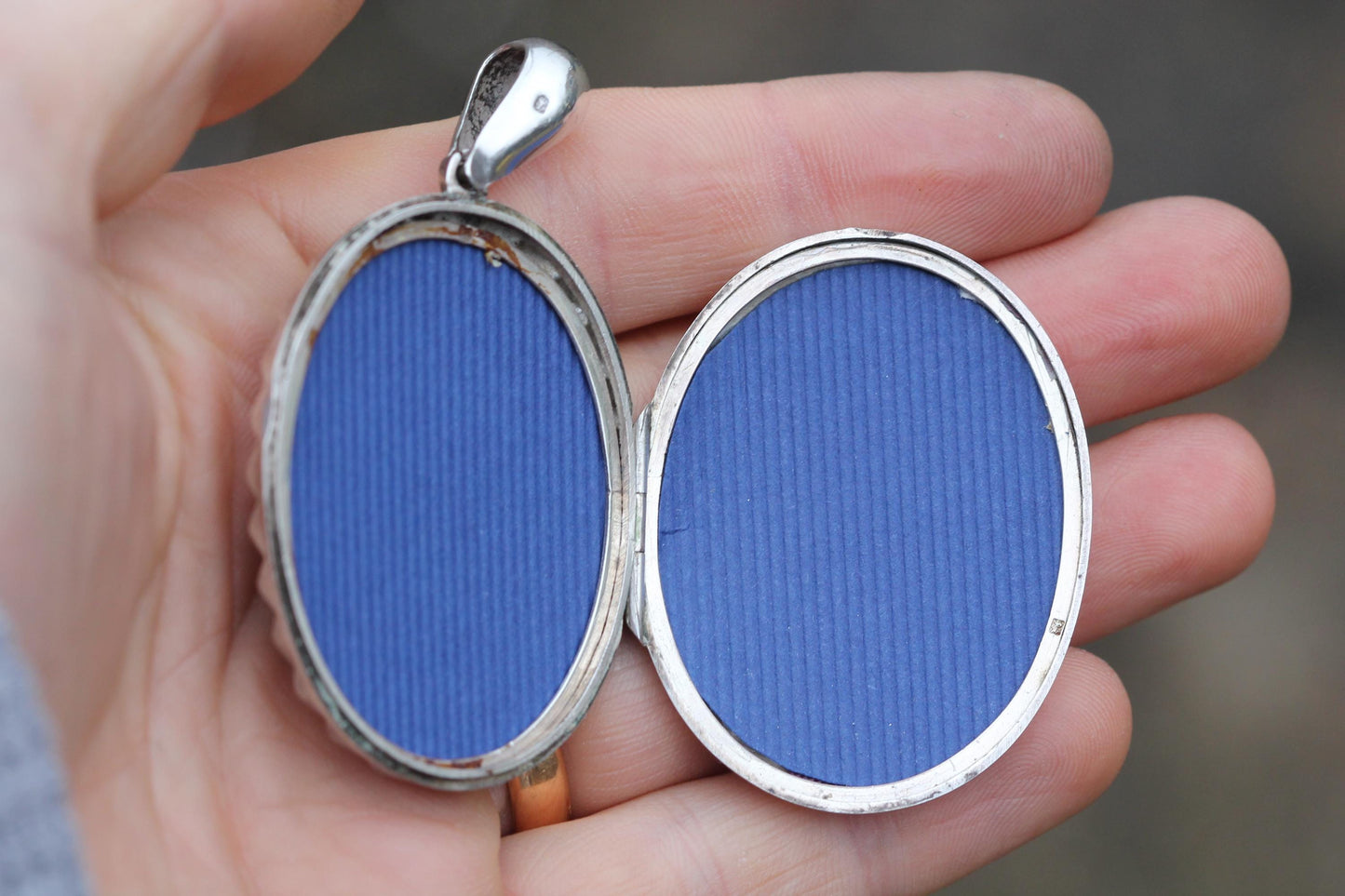 Antique Sterling Silver & 9ct Gold Aesthetic Tulip Locket, 1881