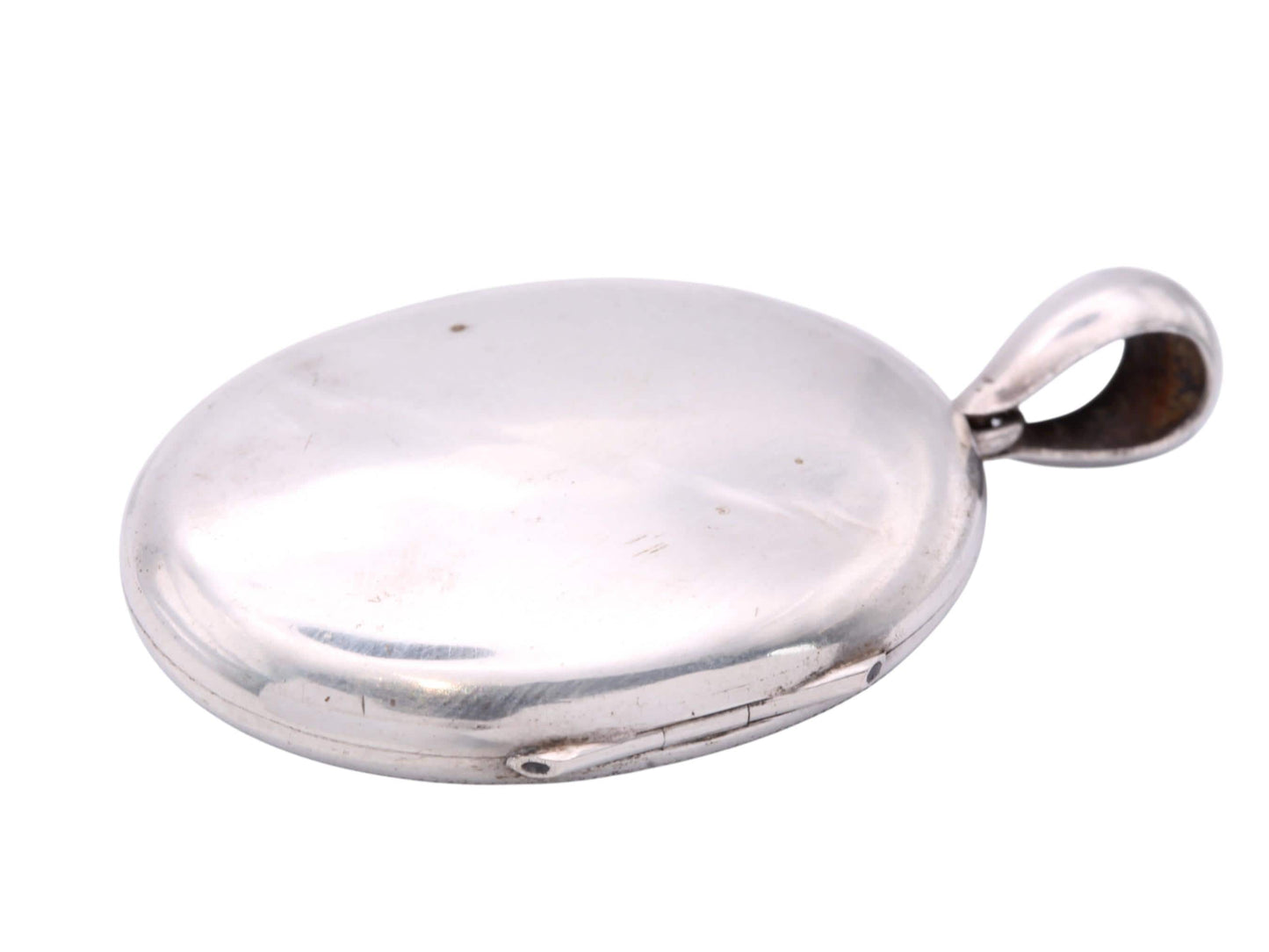 Antique Sterling Silver Chased Forget Me Not Locket