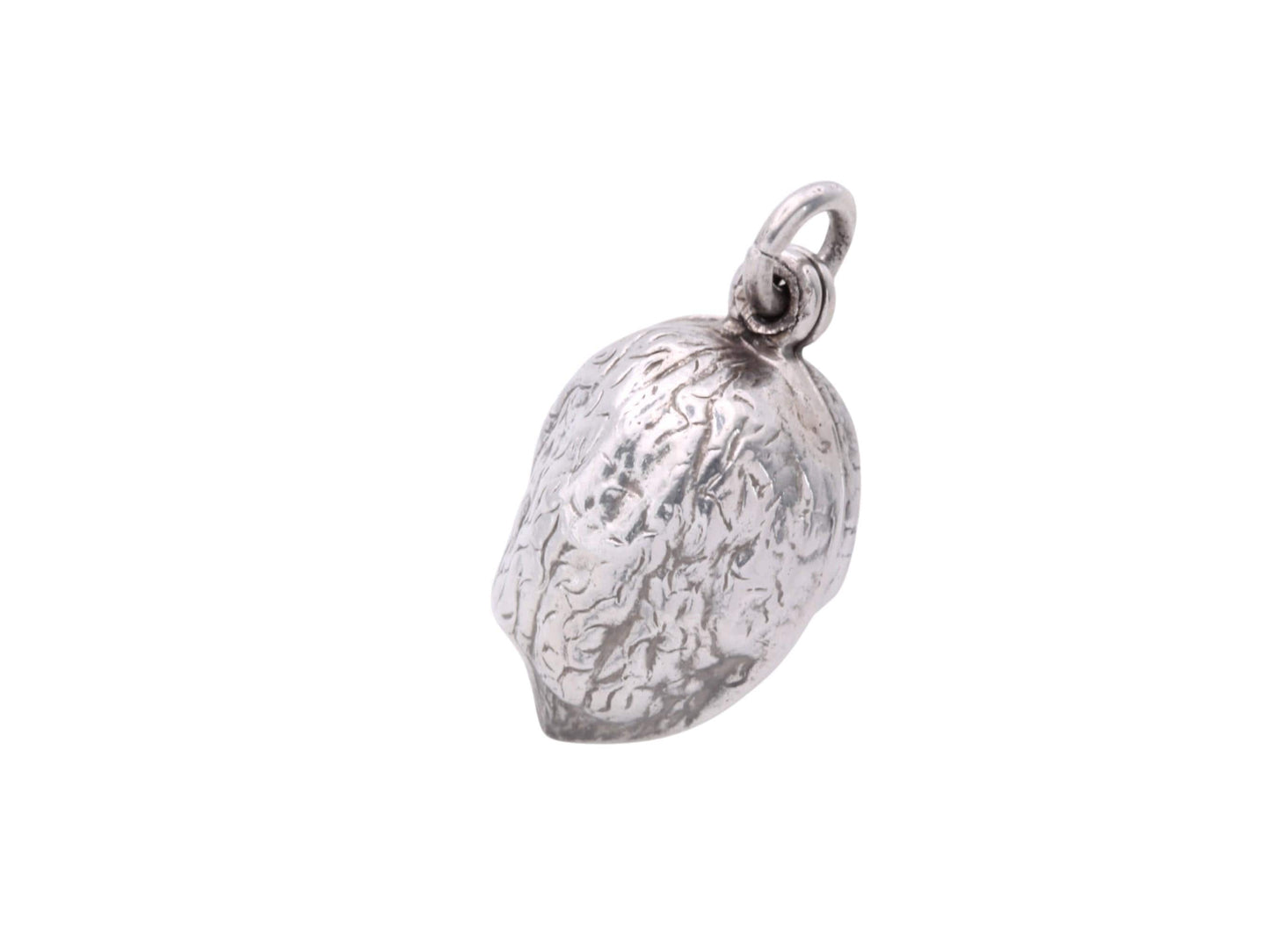 Antique Sterling Silver Walnut Pendant Locket, 1881