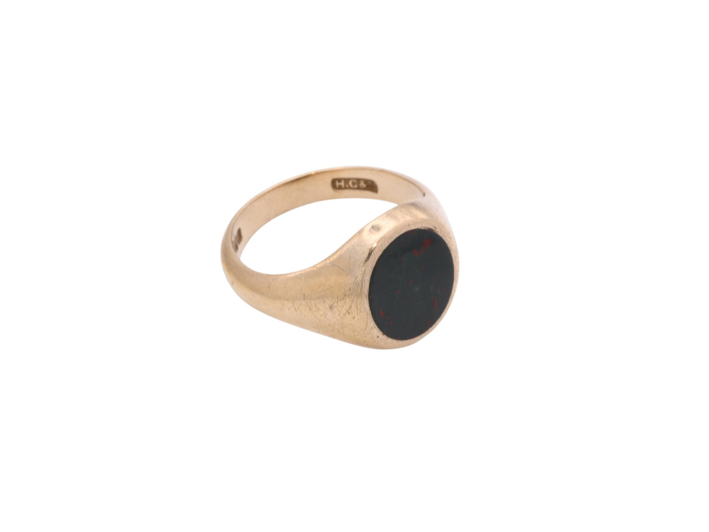 Vintage 9ct Gold Bloodstone Signet Ring